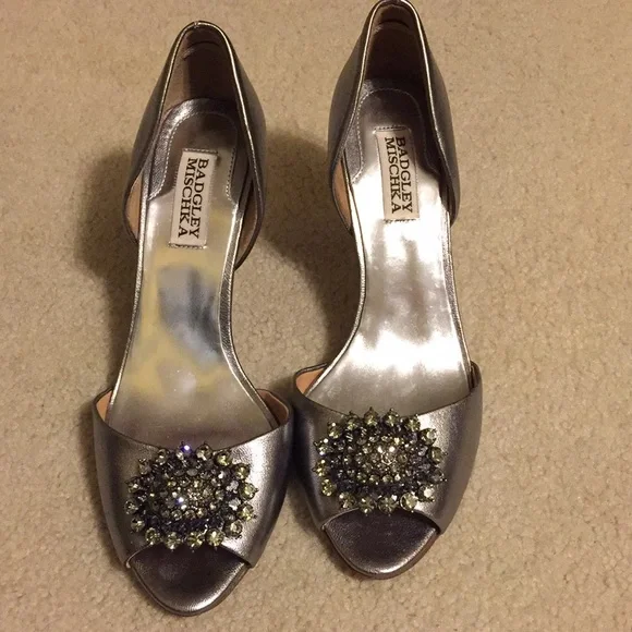 Badgley Mischka Shoes Badgley Mischka Lacie Silver Jeweled